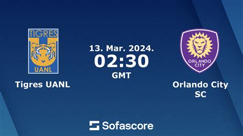 Tigres UANL vs Orlando City SC live score, H2H and lineups.